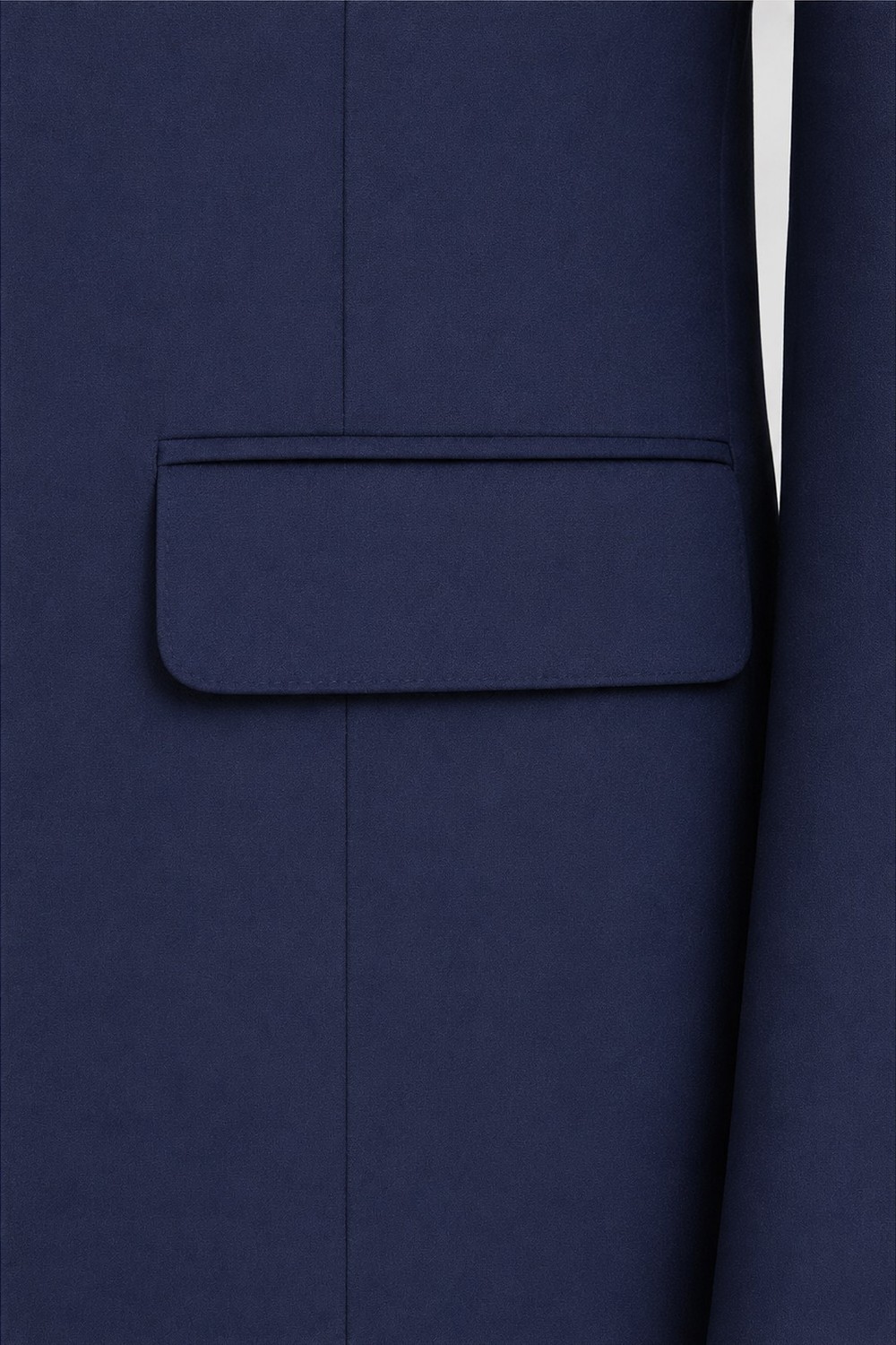 4 Drop Erkek Açık Lacivert Dar Kesim Slim Fit Viskon Mono Yaka Takım Elbise