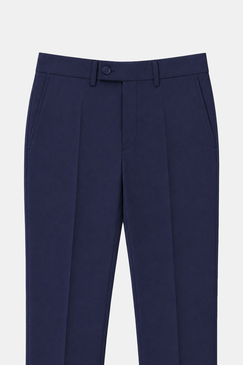 4 Drop Erkek Açık Lacivert Dar Kesim Slim Fit Viskon Mono Yaka Takım Elbise