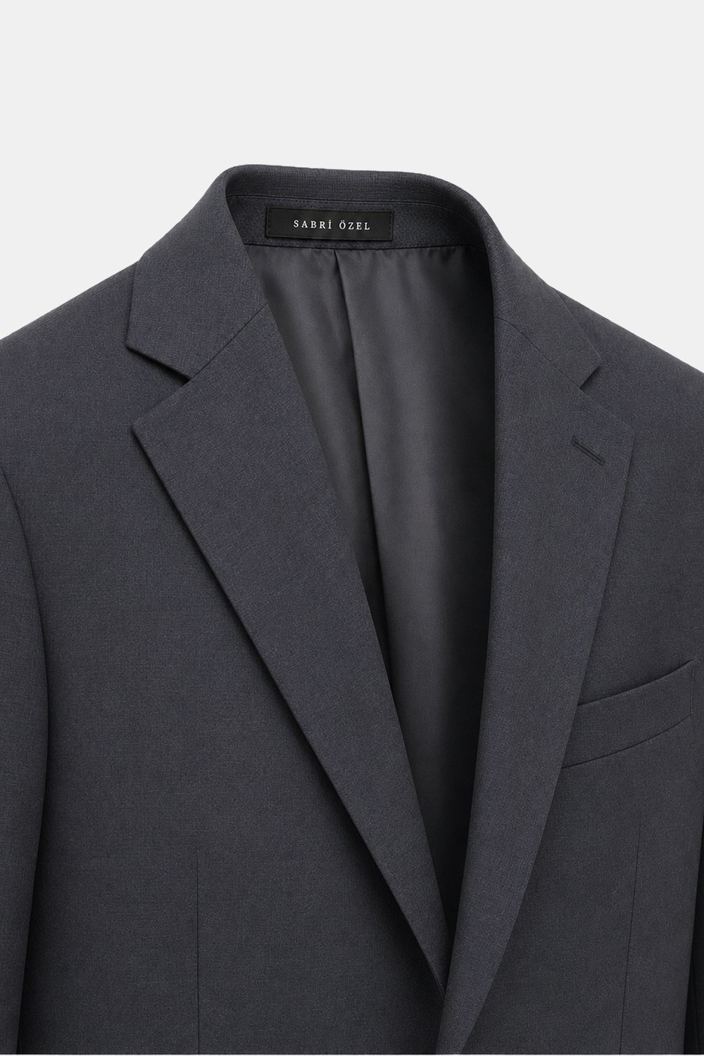 4 Drop Erkek Koyu Gri Dar Kesim Slim Fit Viskon Mono Yaka Takım Elbise