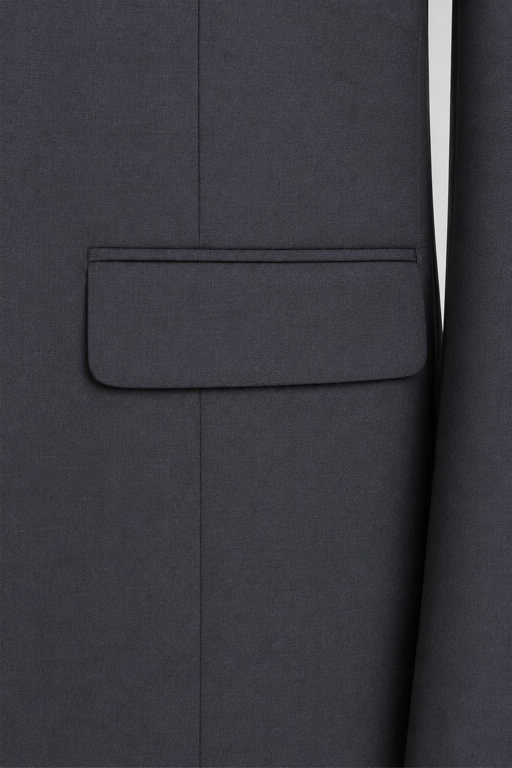 4 Drop Erkek Koyu Gri Dar Kesim Slim Fit Viskon Mono Yaka Takım Elbise
