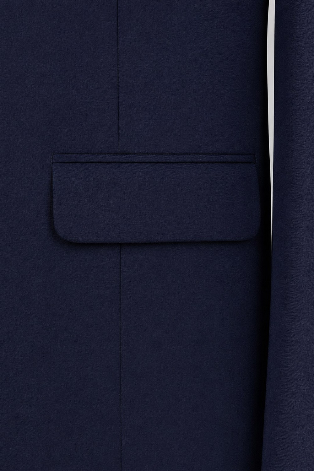 4 Drop Erkek Lacivert Dar Kesim Slim Fit Viskon Mono Yaka Takım Elbise