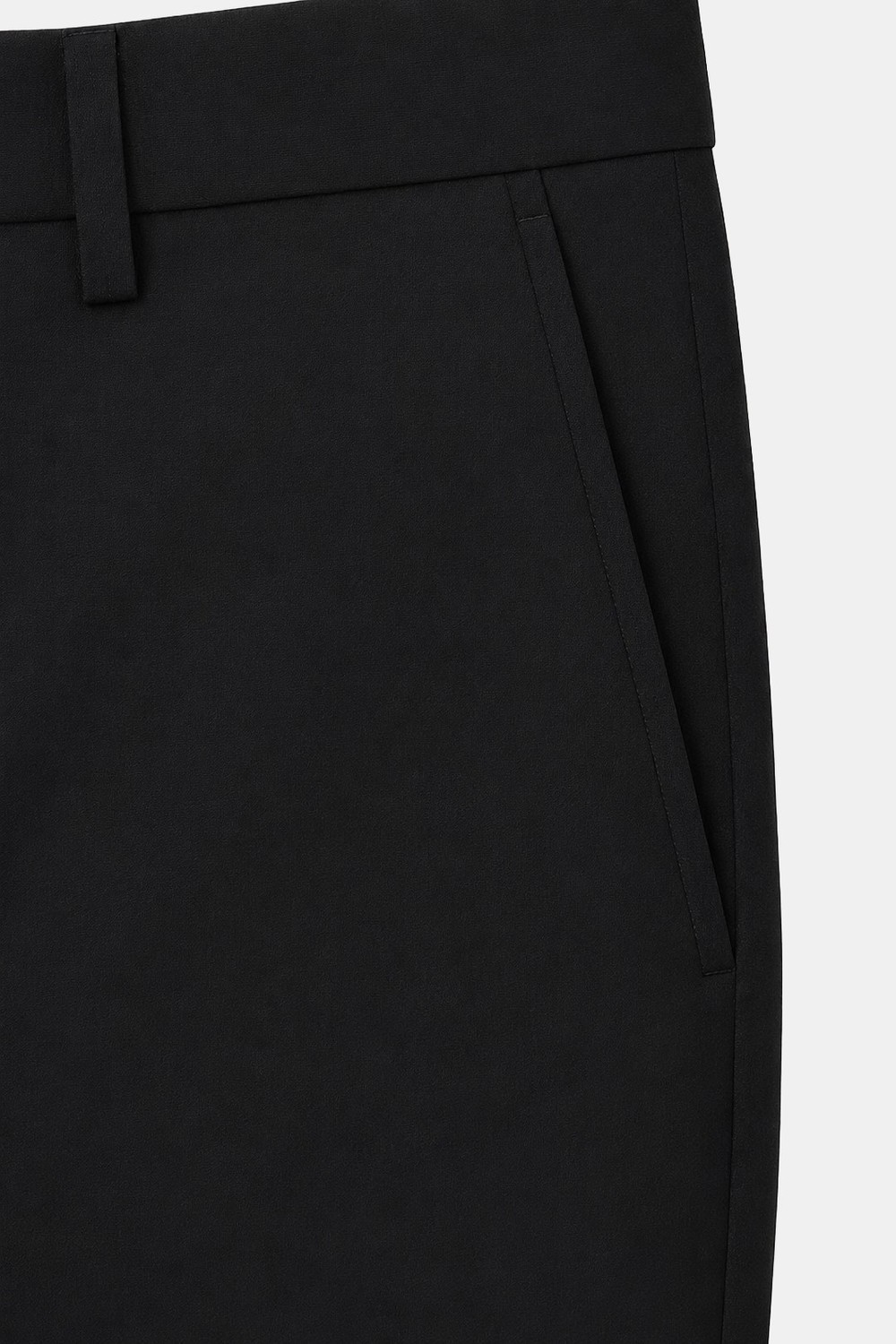 4 Drop Erkek Siyah Dar Kesim Slim Fit Viskon Mono Yaka Takım Elbise