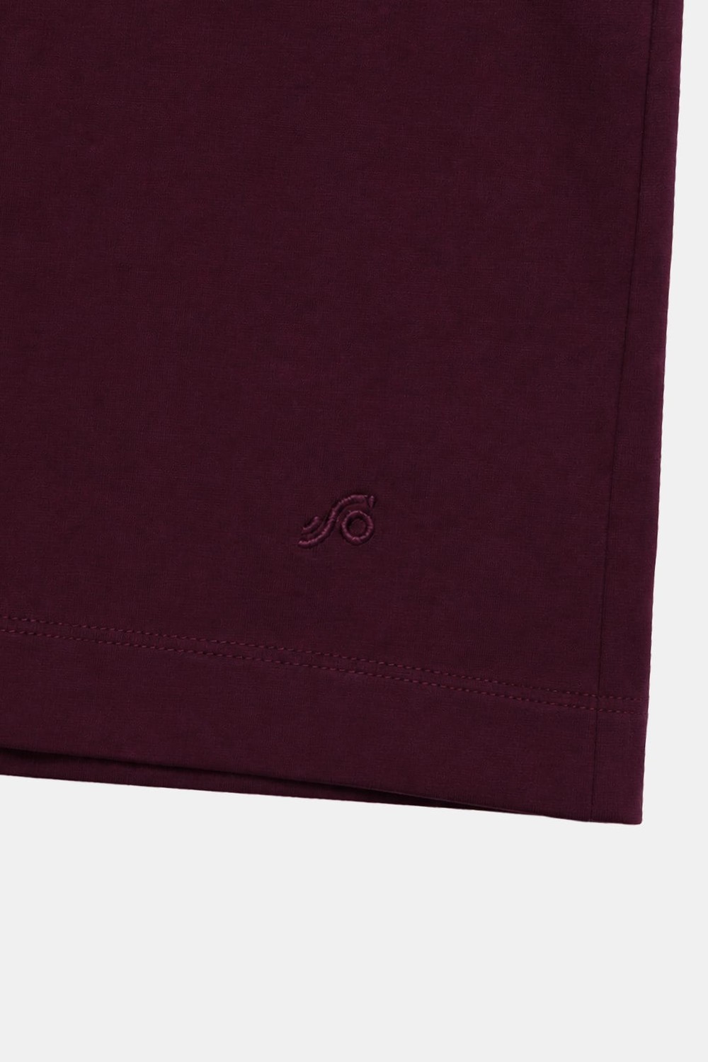 Bordo %100 Pamuk Regular Fit Bisiklet Yaka Basic T-shirt