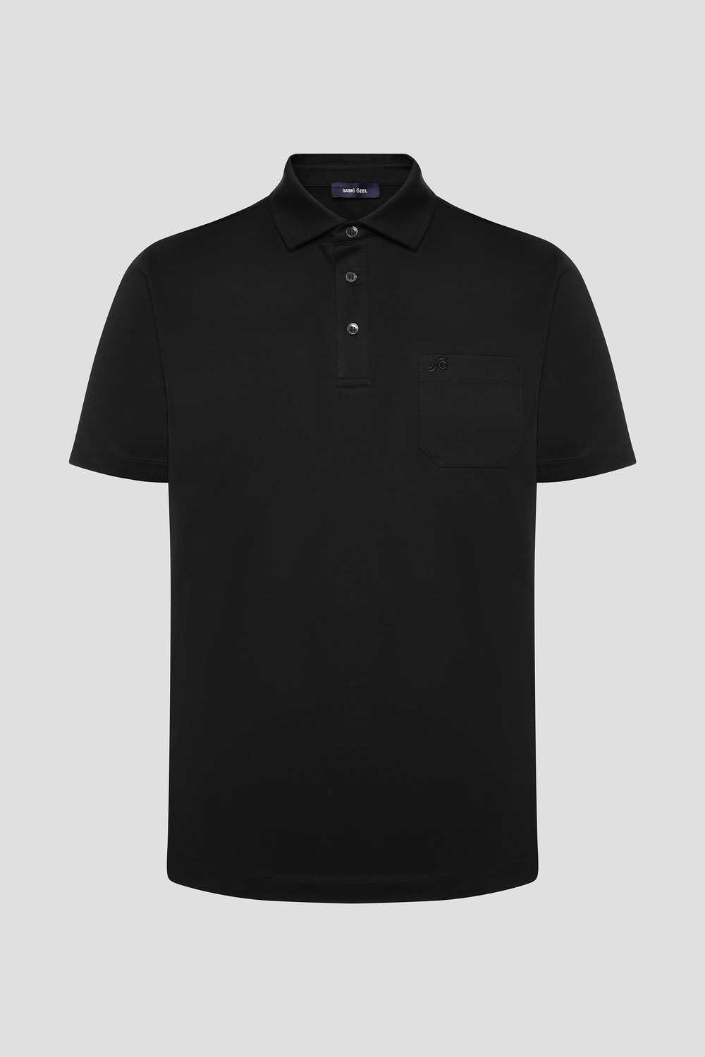 Siyah %100 Pamuk Regular Fit Cepli Polo Yaka T-shirt
