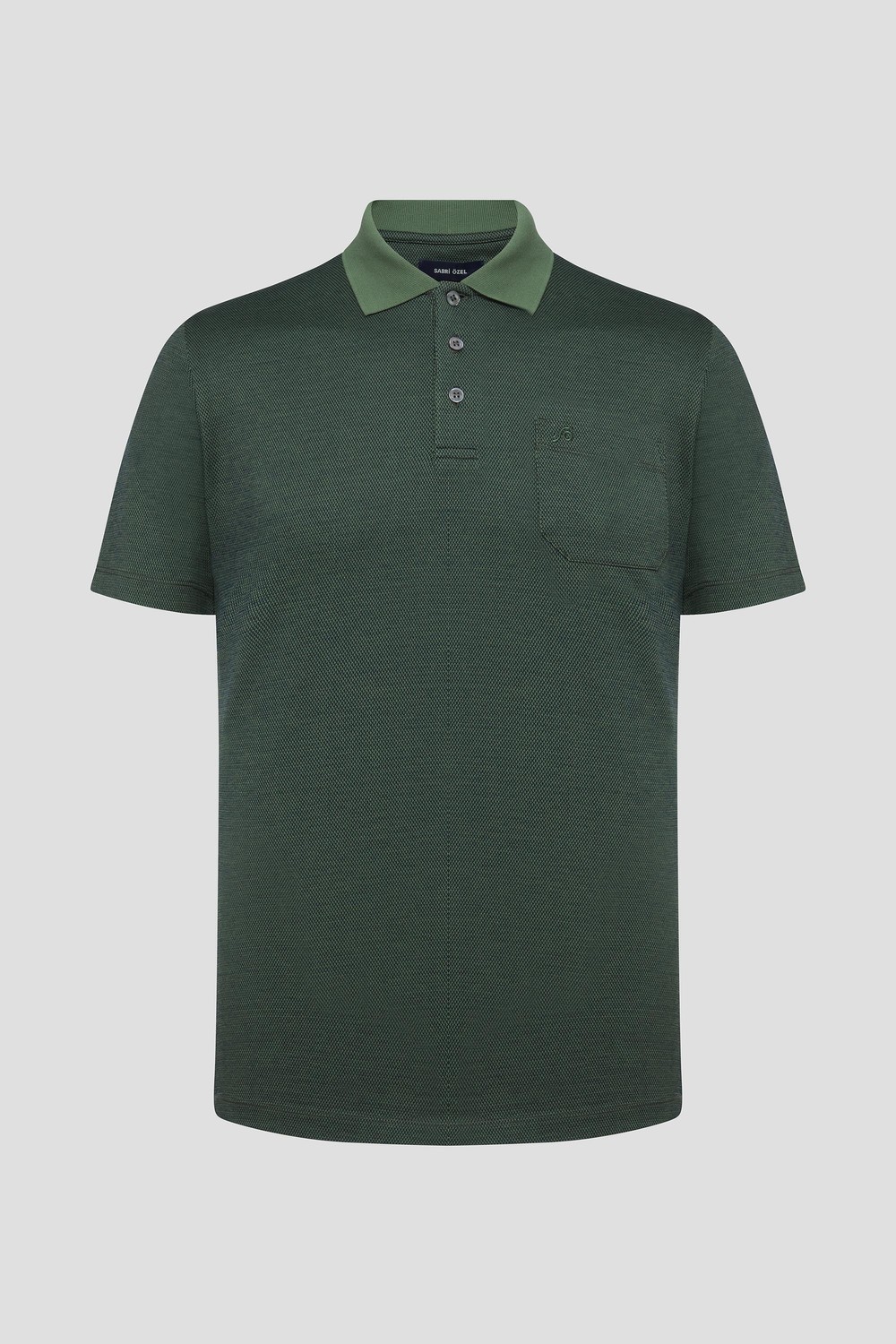 Lacivert %100 Pamuk Regular Fit Jakar Desenli Cepli Polo Yaka T-shirt