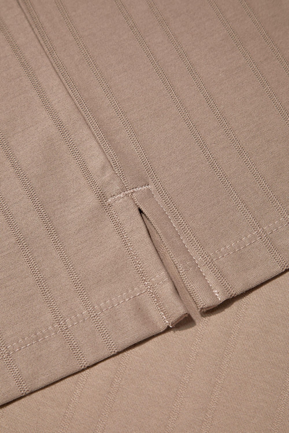 Bej %100 Pamuk Regular Fit Jakar Desenli Polo Yaka T-shirt