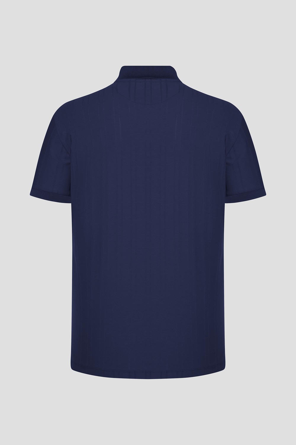Lacivert %100 Pamuk Regular Fit Jakar Desenli Polo Yaka T-shirt