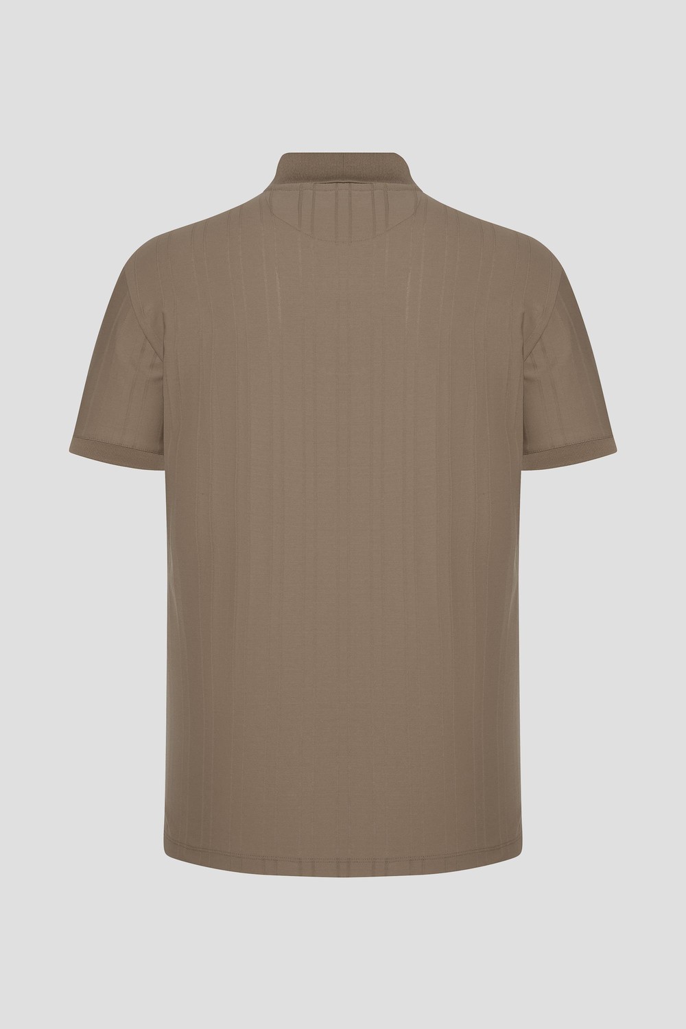 Bej %100 Pamuk Regular Fit Jakar Desenli Polo Yaka T-shirt