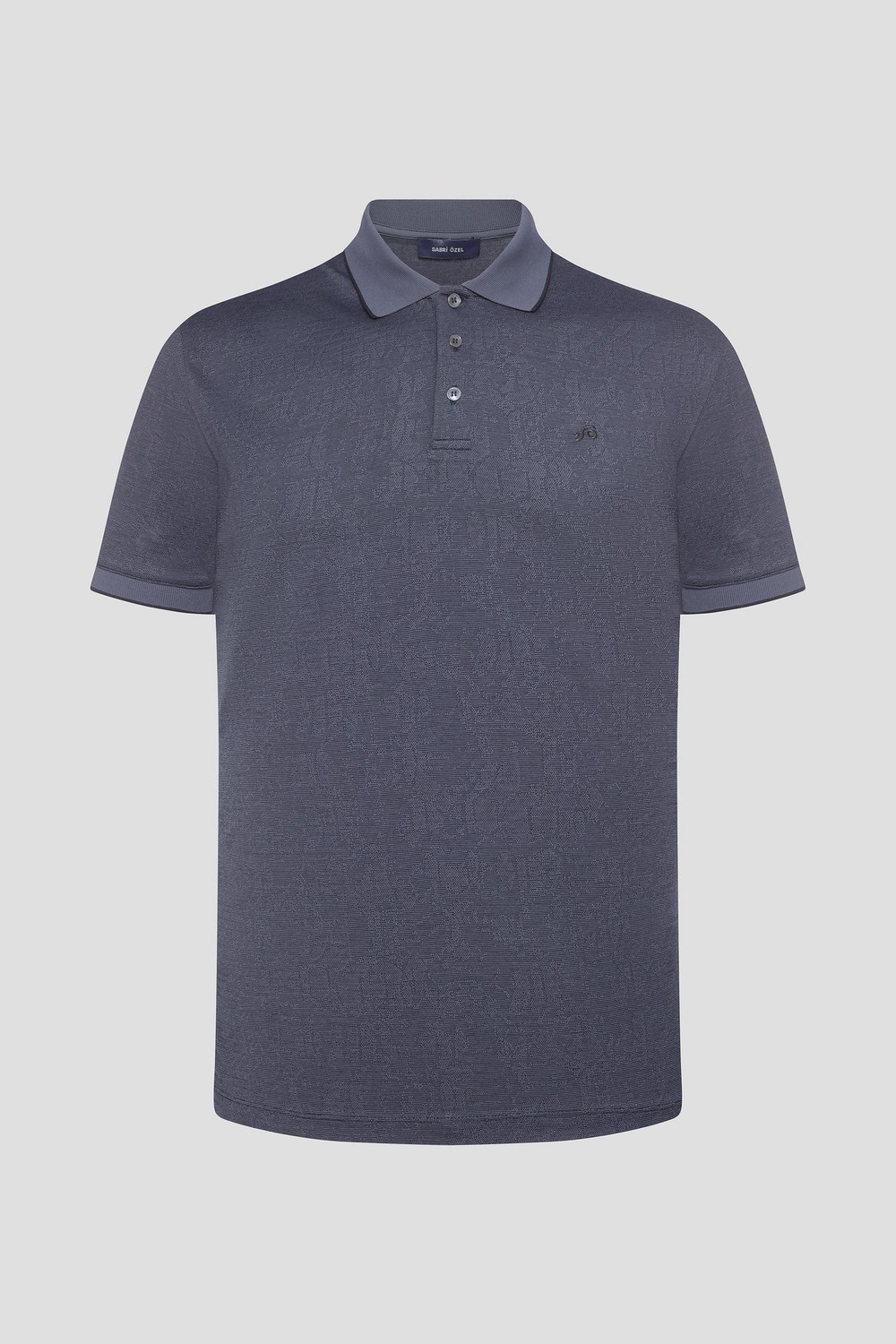 Füme %100 Pamuk Regular Fit Desenli Polo Yaka T-shirt
