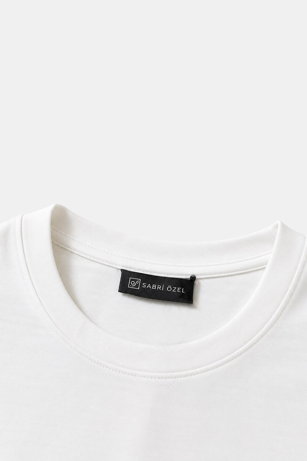 Ekru %100 Pamuk Regular Fit Bisiklet Yaka Basic T-shirt