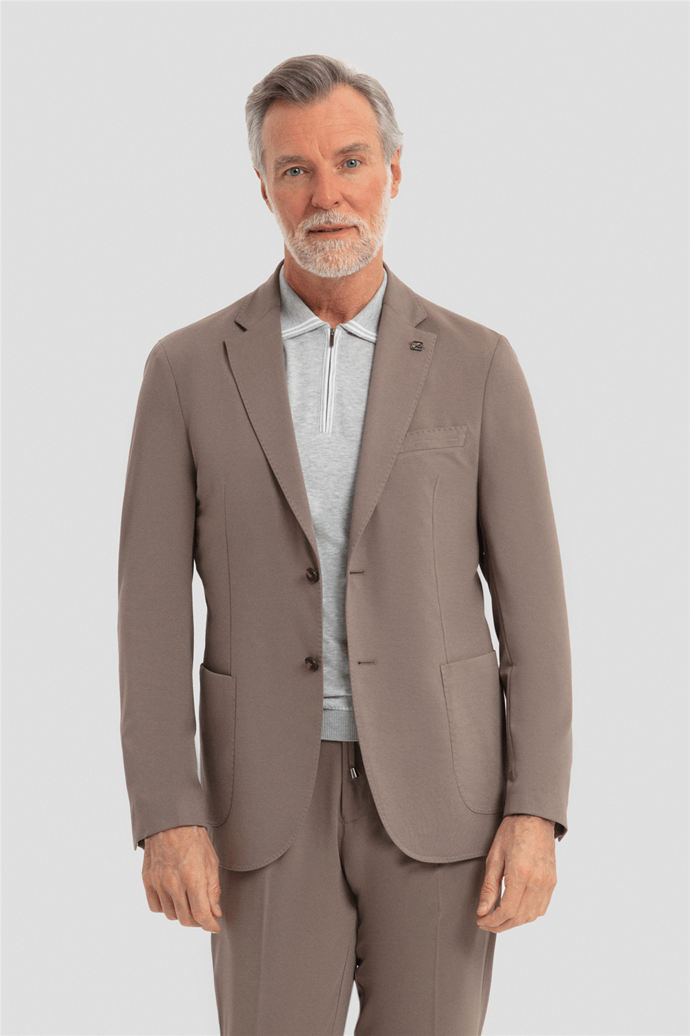 Vizon Slim Fit 6 Drop Mono Yaka Modal Kumaş Lastikli Bel Astarsız Takım Elbise