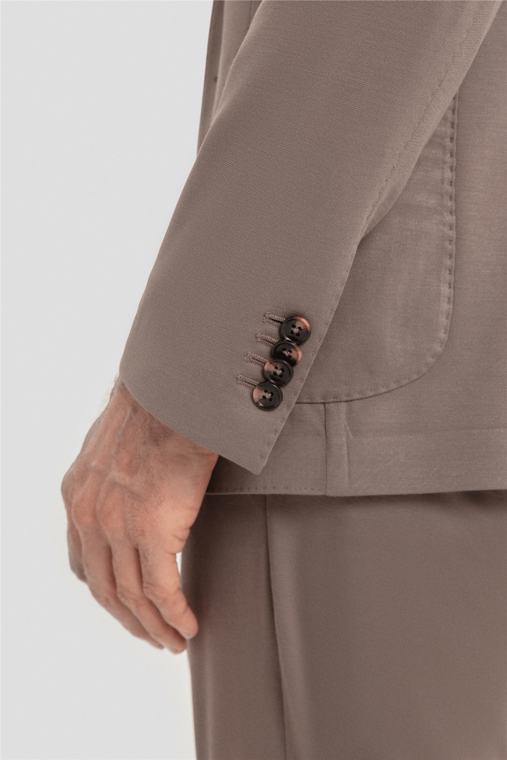 Vizon Slim Fit 6 Drop Mono Yaka Modal Kumaş Lastikli Bel Astarsız Takım Elbise