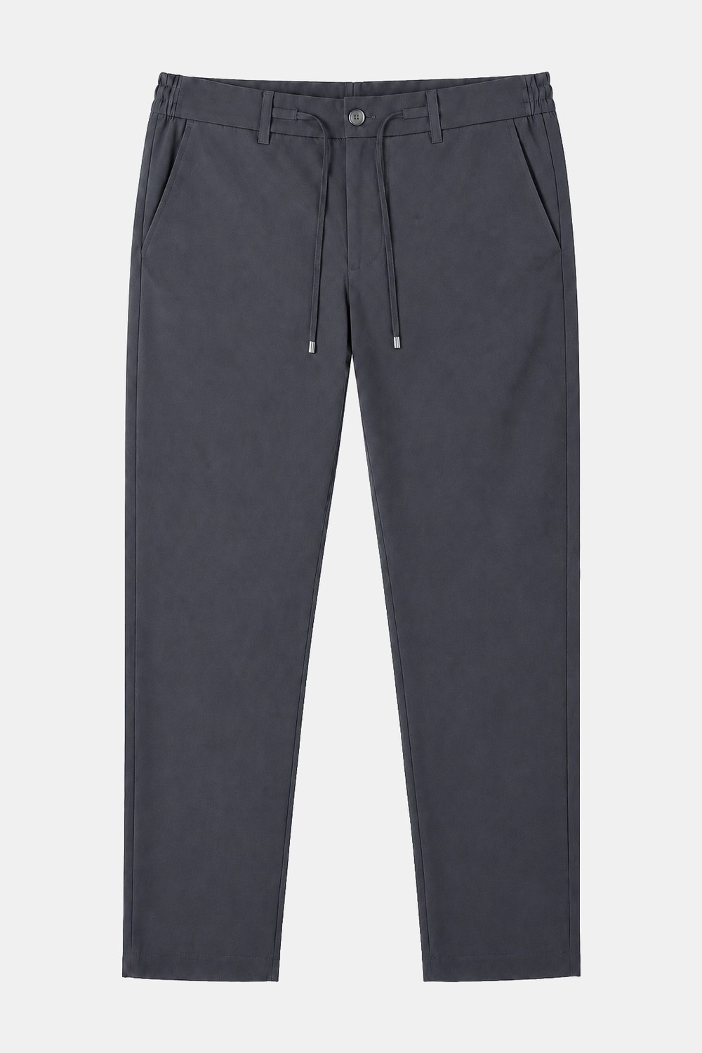 Füme Dokulu Arka Lastikli Köprü Kemerli Bağcıklı Slim Fit Jogger Pantolon