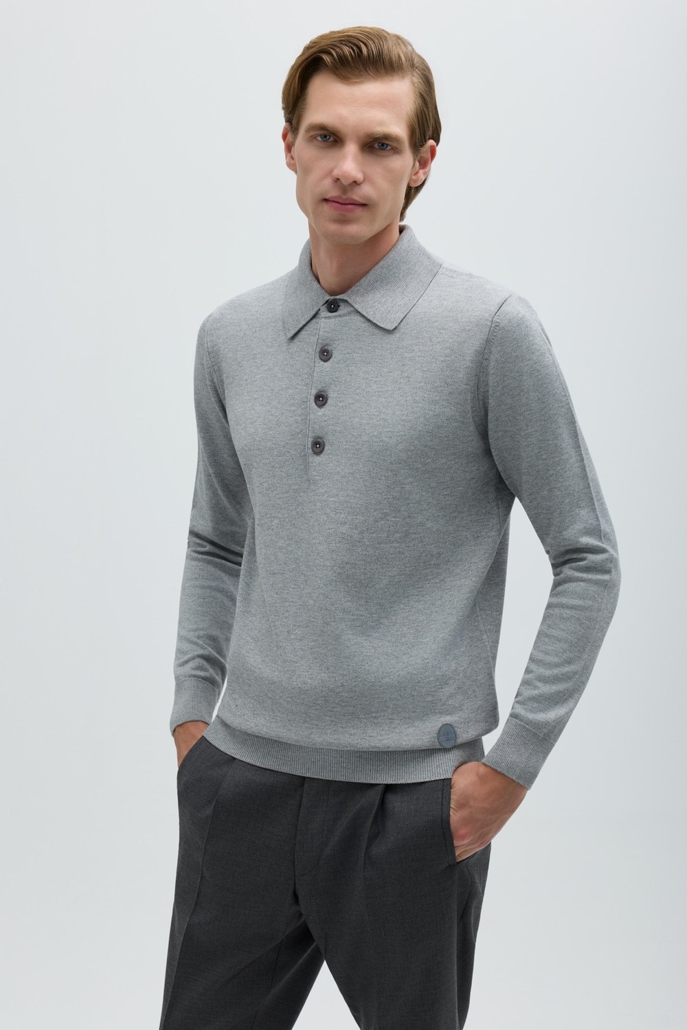 Gri BASIC TRİKO KAZAK
