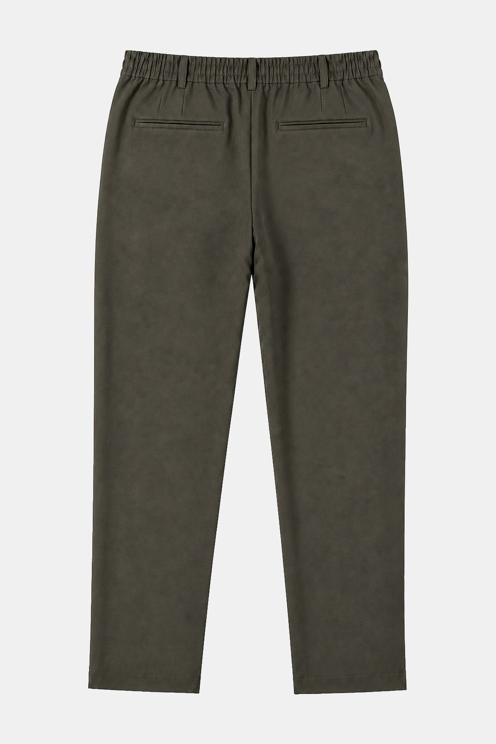 Haki Dokulu Arka Lastikli Köprü Kemerli Bağcıklı Slim Fit Jogger Pantolon