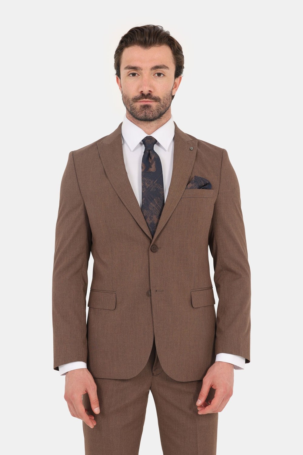 Kahve SABRİ ÖZEL SLIM FIT TAKIM ELBİSE