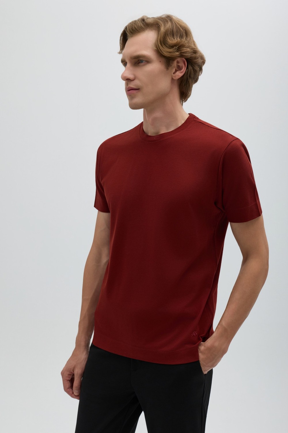 Kiremit Kırmızısı SUPERFINE MERSERIZE COTTON T-SHIRT