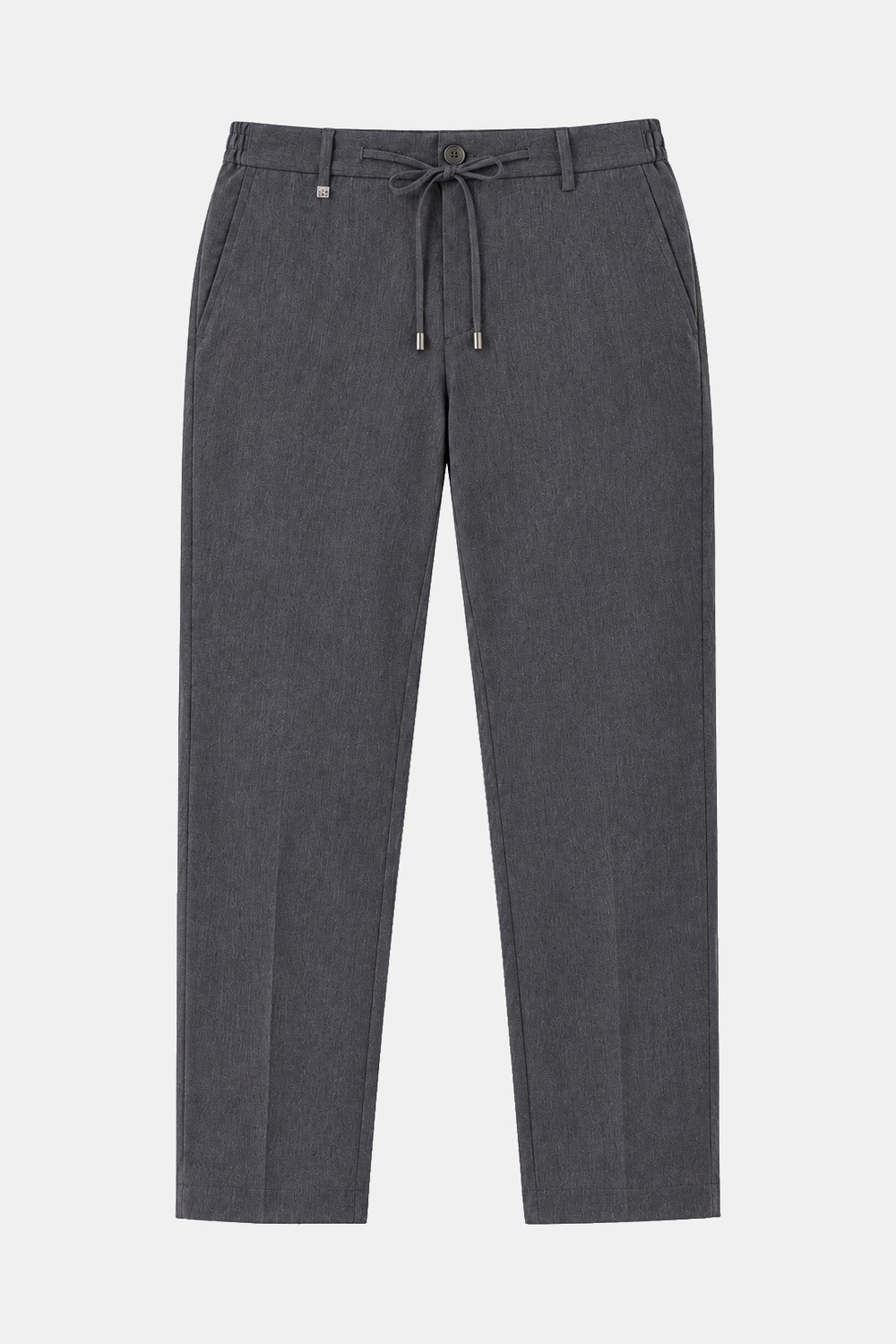 Koyu Gri Slim Fit Dokuma Yan Cep Jogger Pantolon