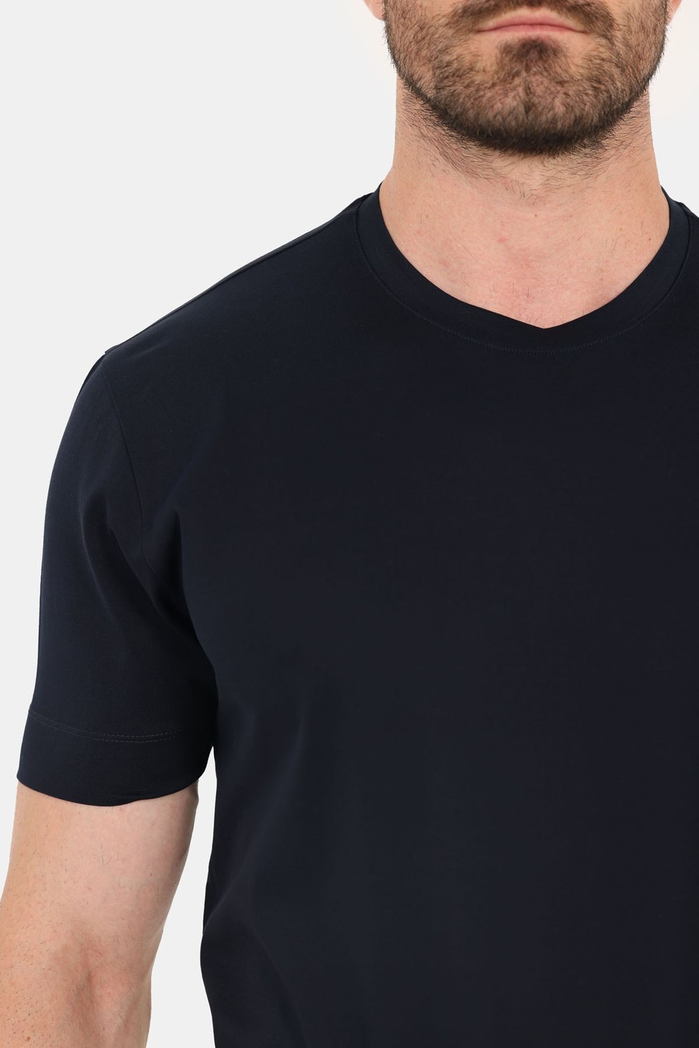 Koyu Lacivert %100 Pamuk Regular Fit Bisiklet Yaka Basic T-shirt