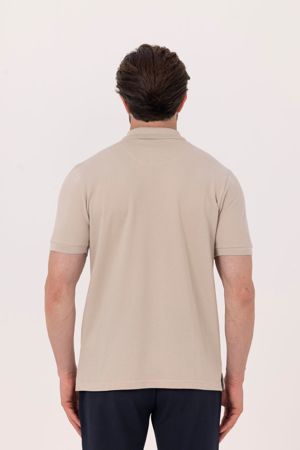 Kum %100 Pamuk Regular Fit Klasik Polo Yaka T-shirt