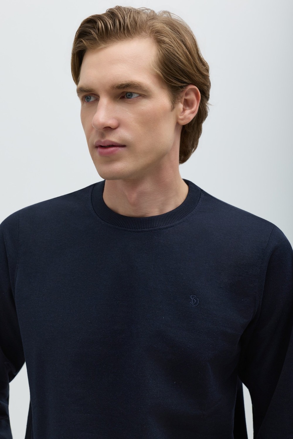 Lacivert Basic Erkek Sweatshirt