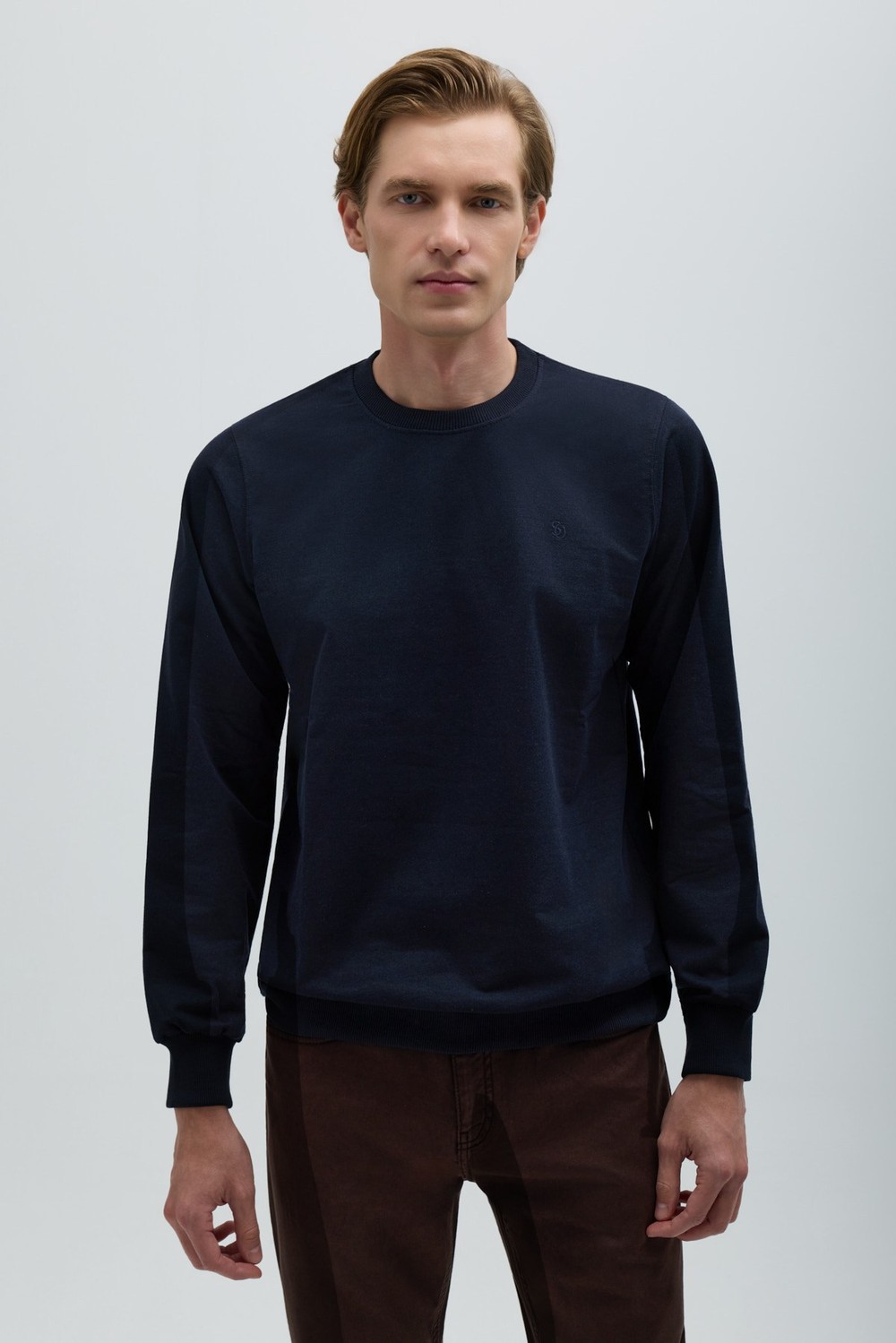 Lacivert Basic Erkek Sweatshirt