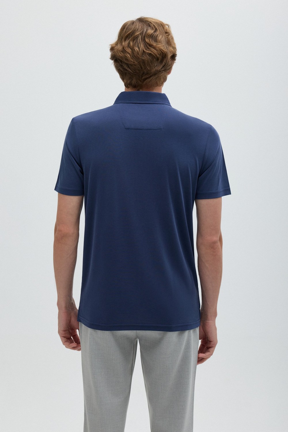 Lacivert Modal Regular Fit Polo Yaka T-shirt
