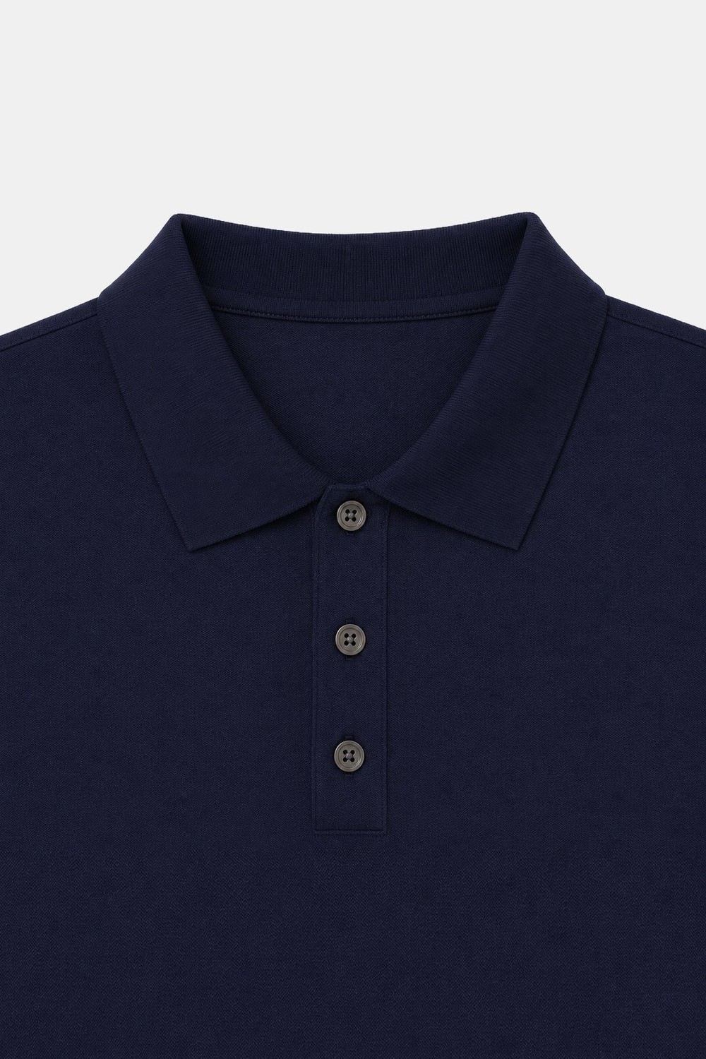 Lacivert Regular Fit Göğüs Nakış Detaylı Polo Yaka Triko T-shirt