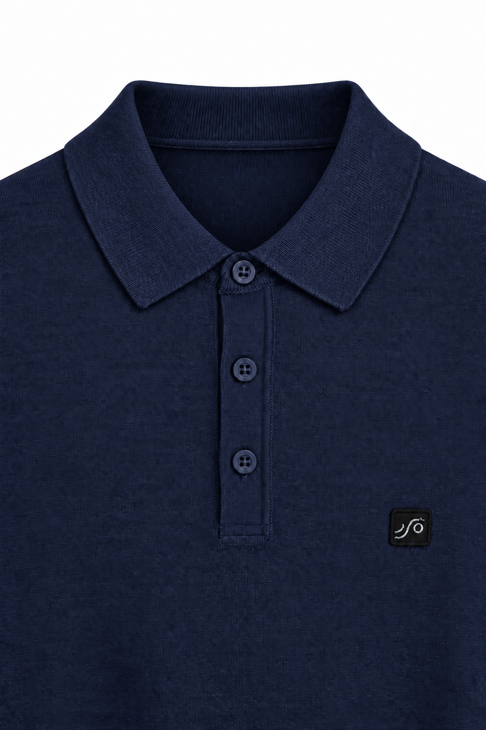 Lacivert Regular Fit Pamuklu Polo Yaka Triko Kazak