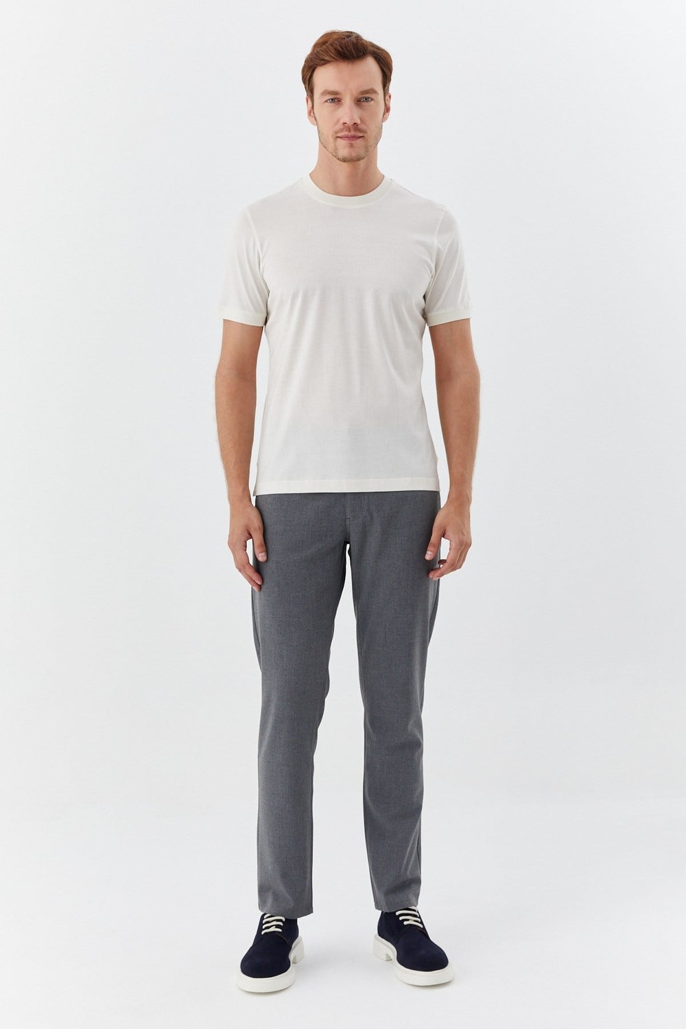 Latte %100 Pamuk Regular Fit Desenli Bisiklet Yaka T-shirt