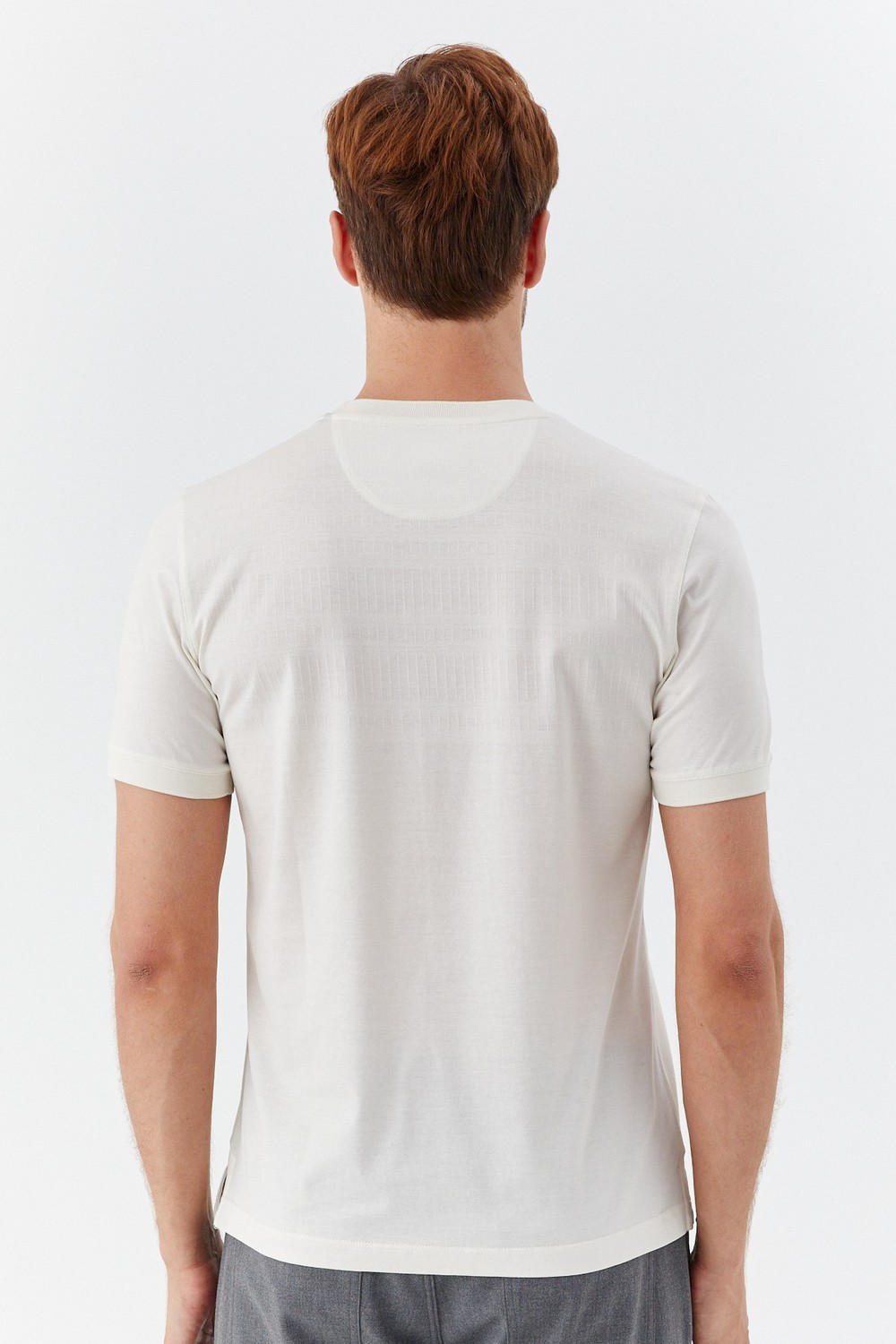Latte %100 Pamuk Regular Fit Desenli Bisiklet Yaka T-shirt