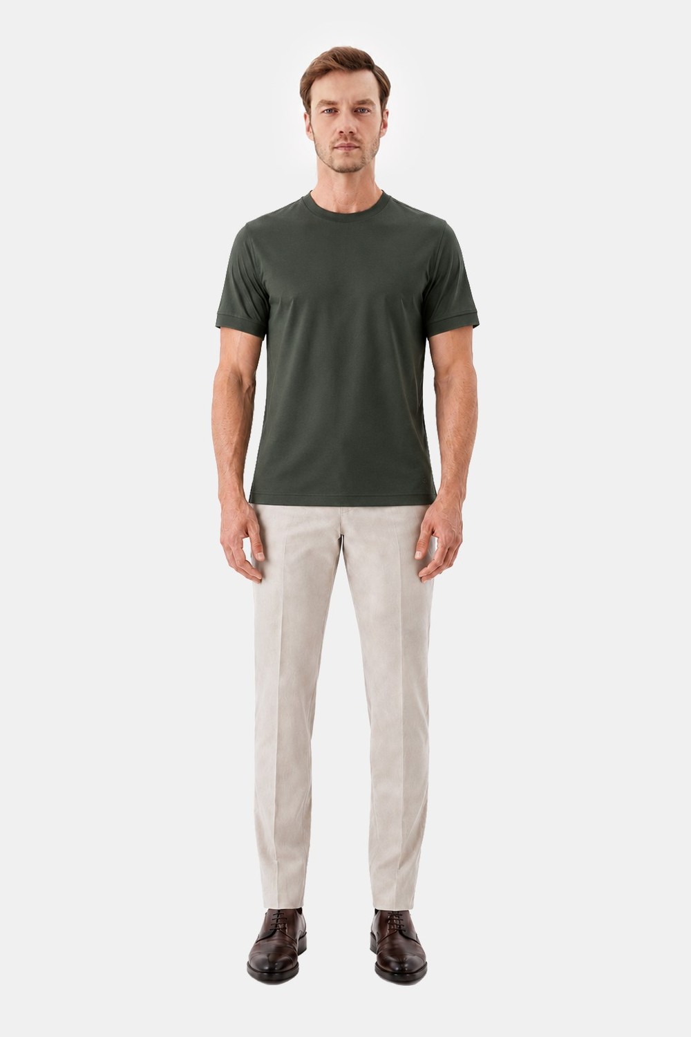 Nefti %100 Pamuk Regular Fit Bisiklet Yaka Basic T-shirt