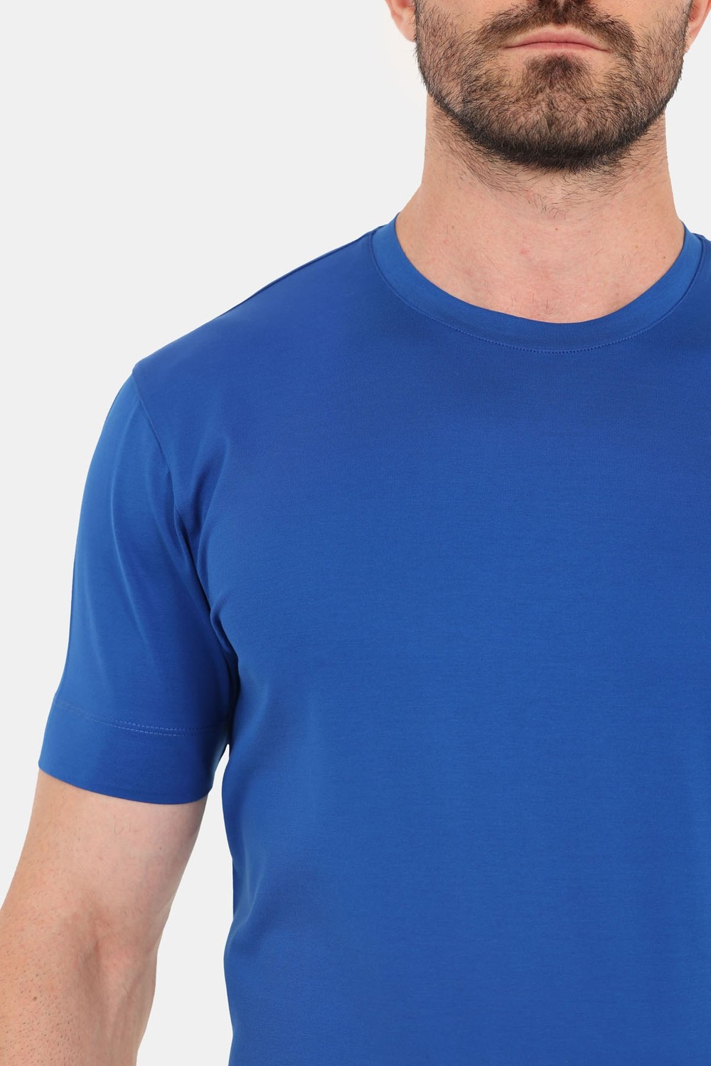 Saks %100 Pamuk Regular Fit Bisiklet Yaka Basic T-shirt