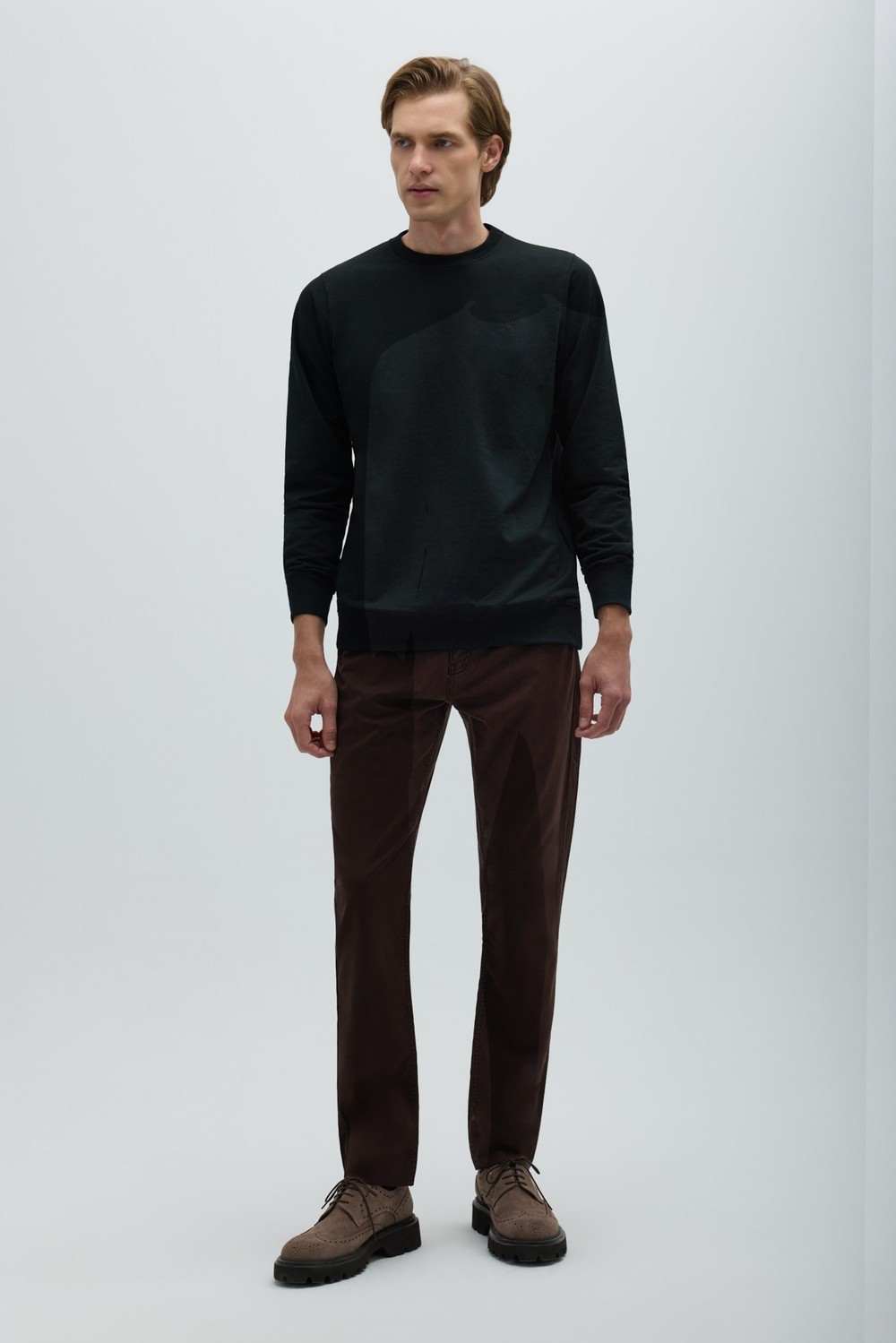 Siyah Basic Erkek Sweatshirt