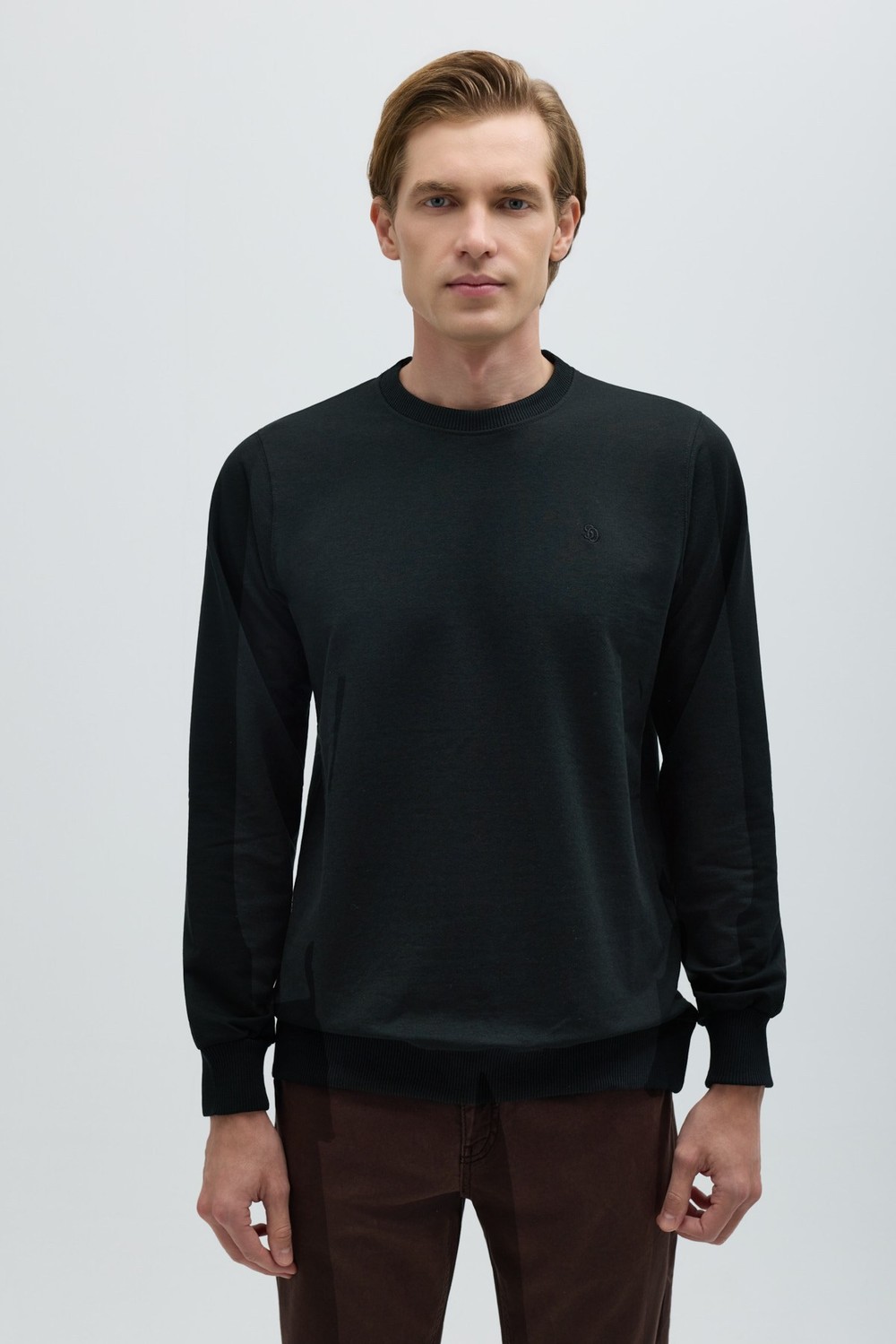 Siyah Basic Erkek Sweatshirt