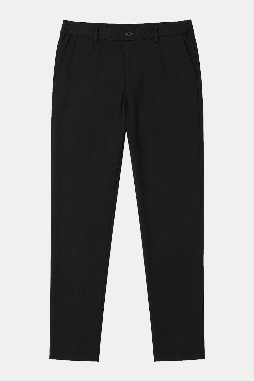 Siyah Yanı Lastikli Köprülü Kemerli Slim Fit Jogger Pantolon