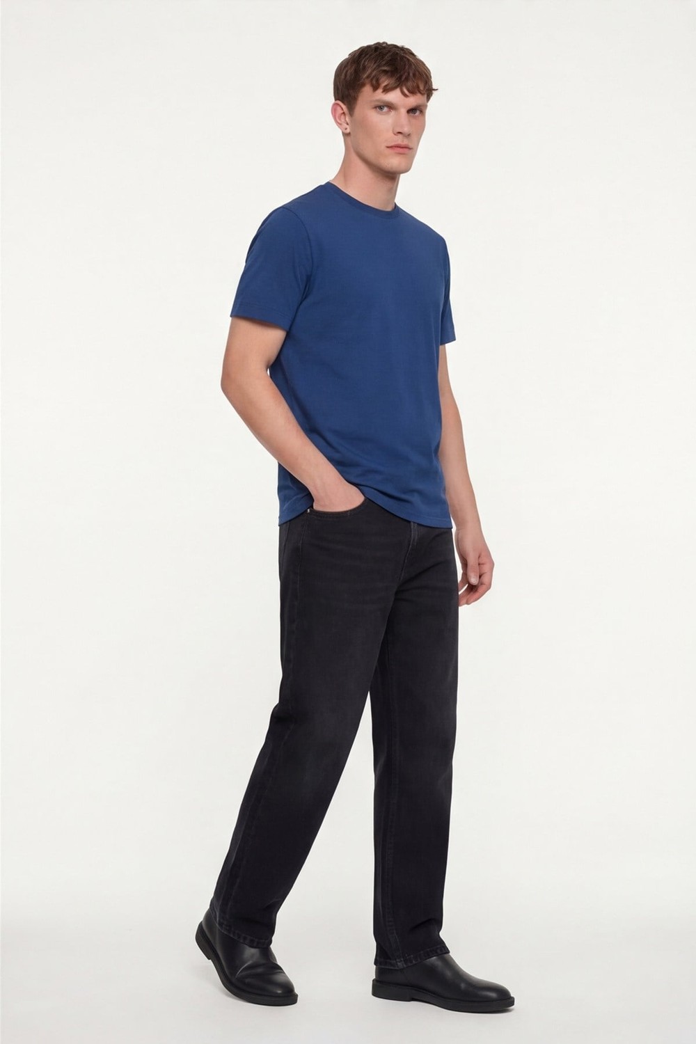 Parlement %100 Pamuk Regular Fit Dokuma Bisiklet Yaka Basic T-Shirt