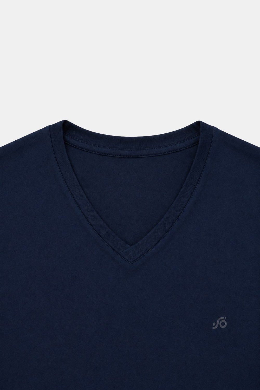 T-Shirt V Yaka Lacivert