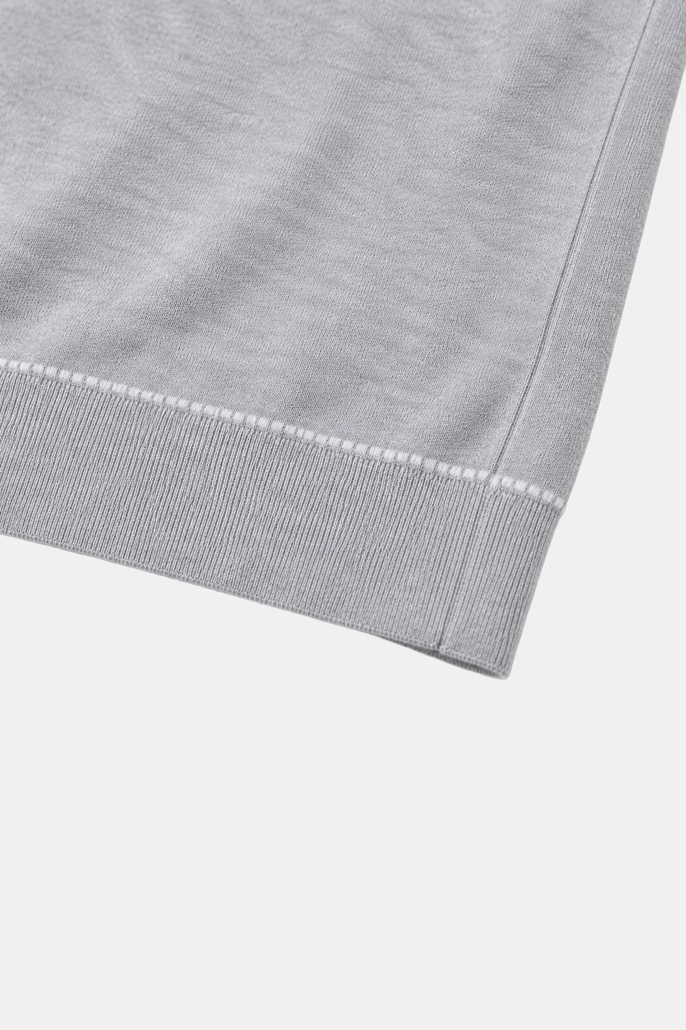 Taş %100 Pamuk Fermuarlı Polo Yaka Triko T-Shirt
