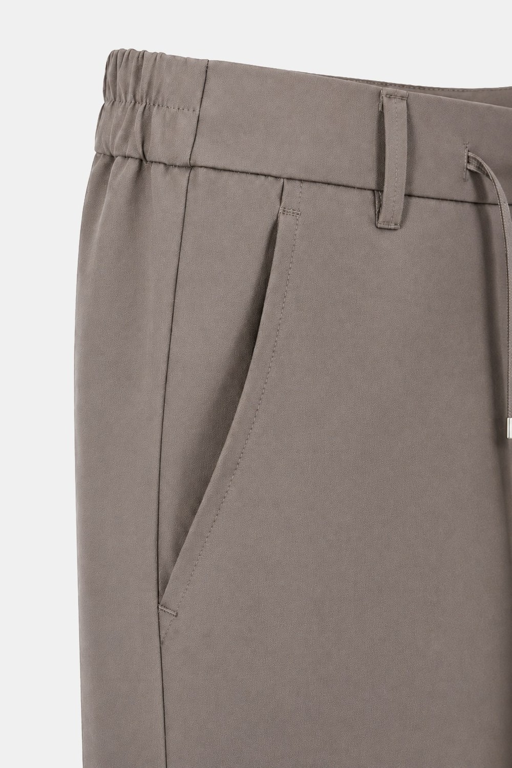 Vizon Dokulu Arka Lastikli Köprü Kemerli Bağcıklı Slim Fit Jogger Pantolon