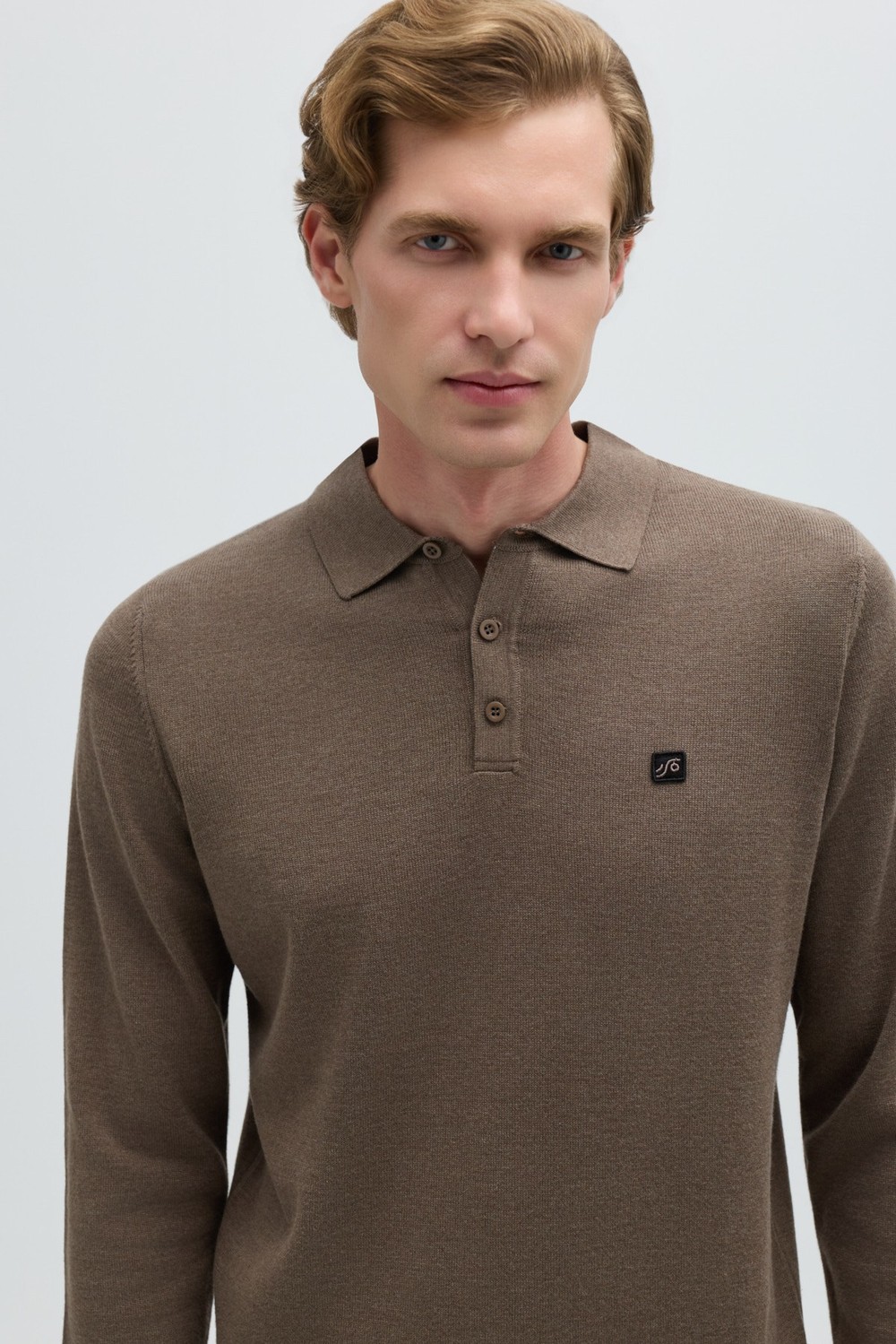 Vizon Regular Fit Pamuklu Polo Yaka Triko Kazak