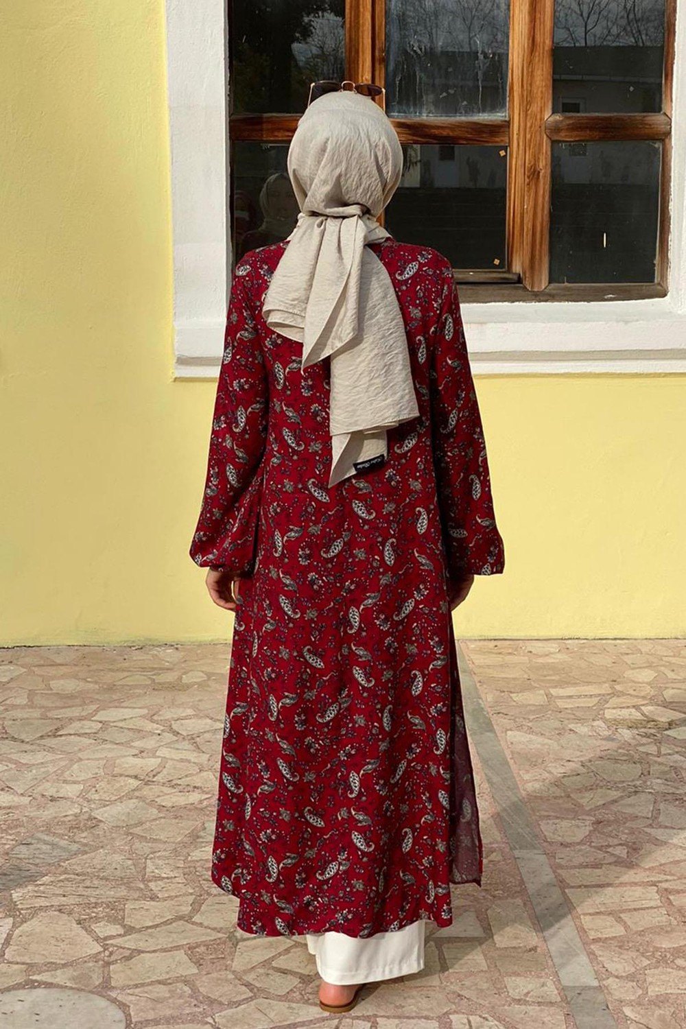Bordo Şal Tunik