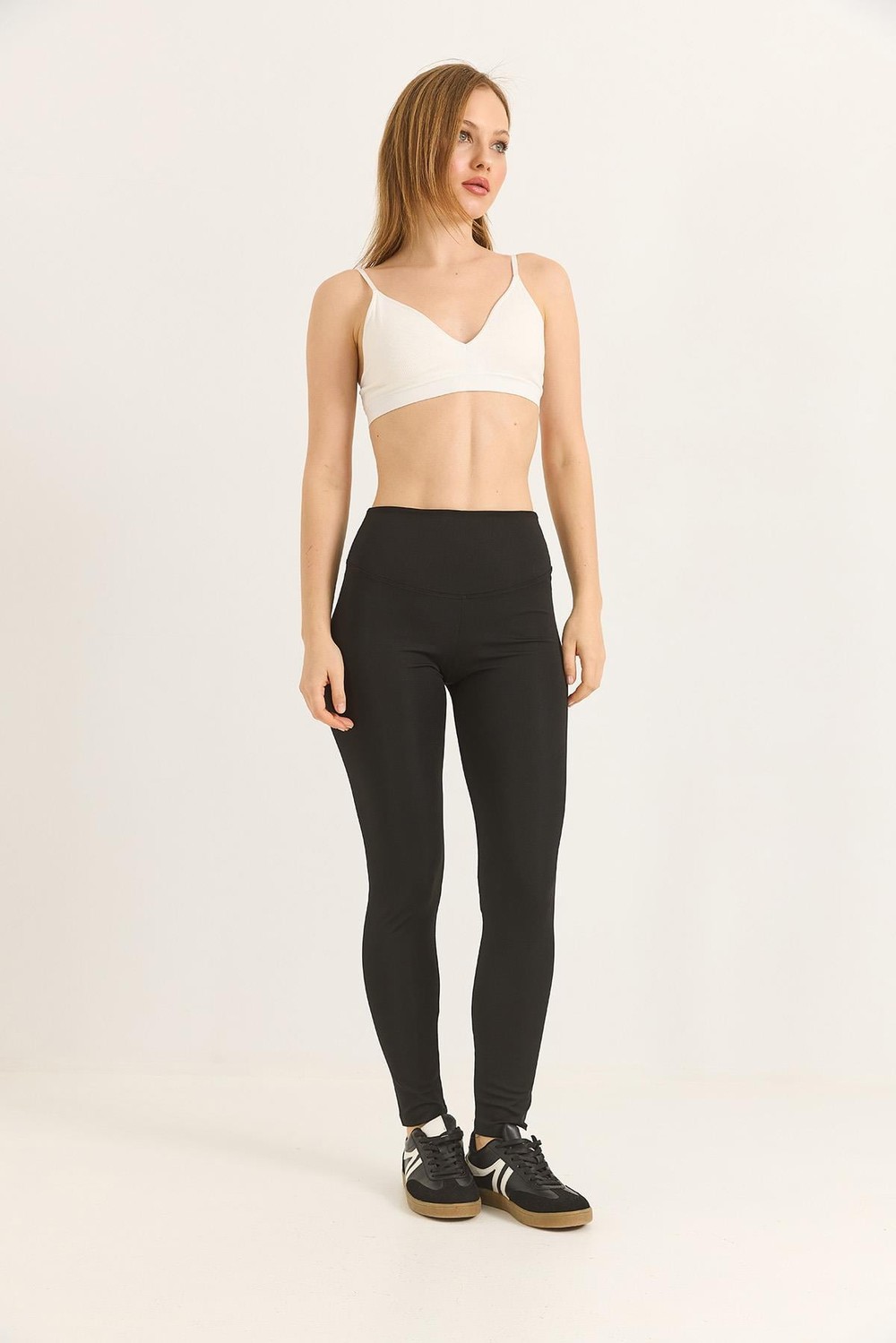 Slim fit yüksek bel toparlayıcı Oysho Tayt Siyah