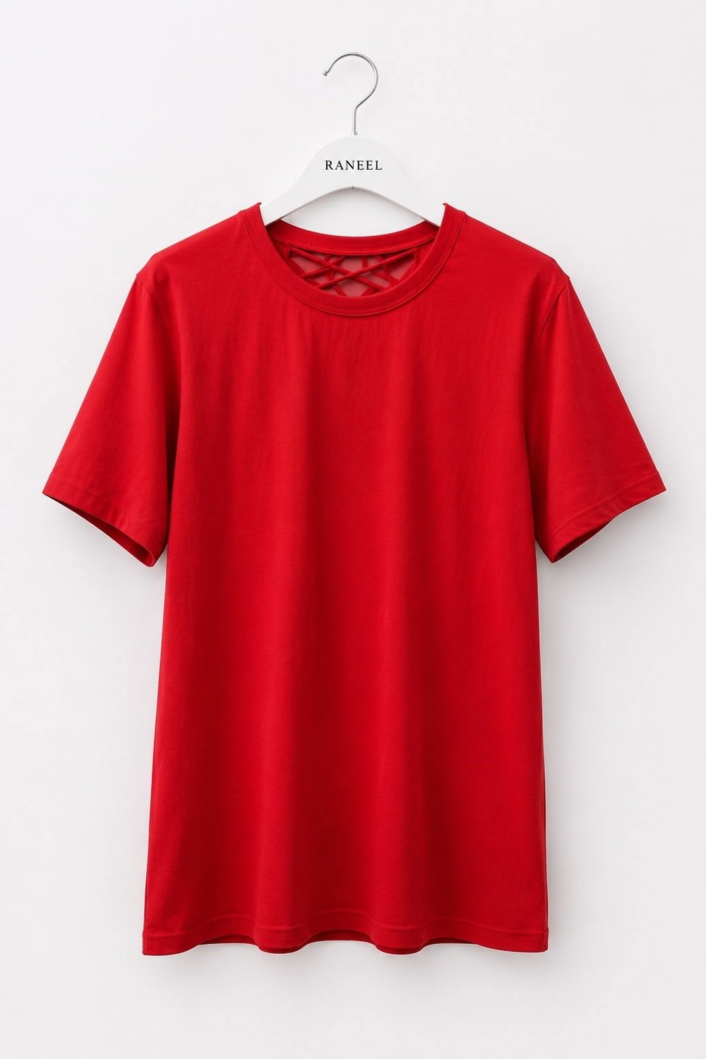 Kadın Arkası Nakışlı Basic Tshirt