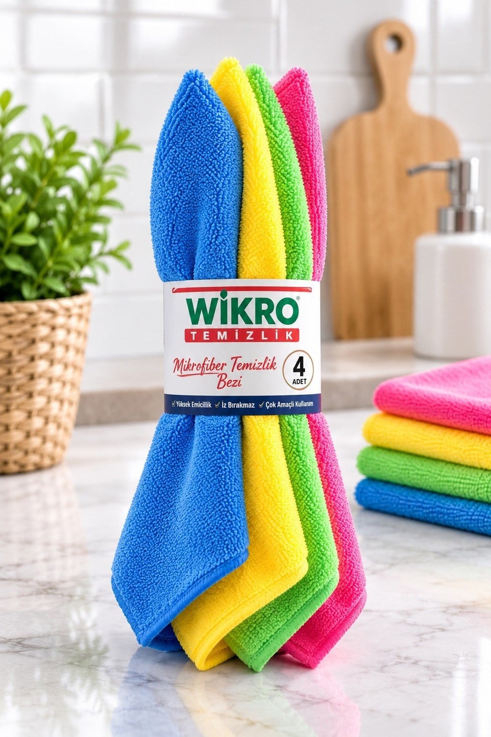4lü Mikrofiber Temizlik Bezi