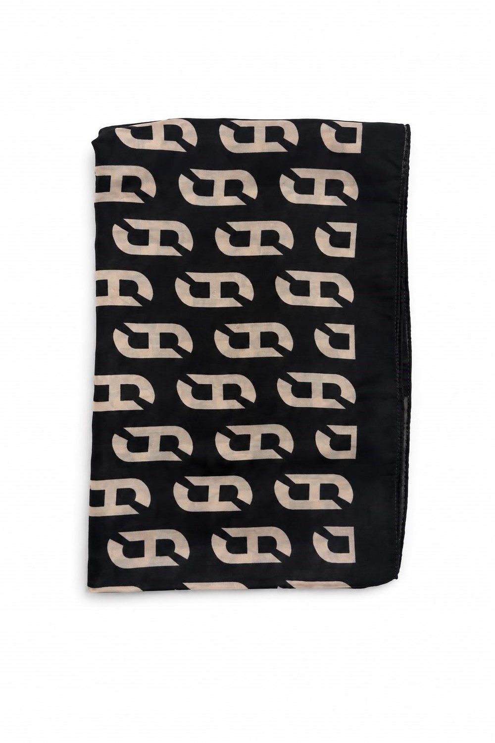 Kadın Monogram Desenli Fresh Şal Siyah
