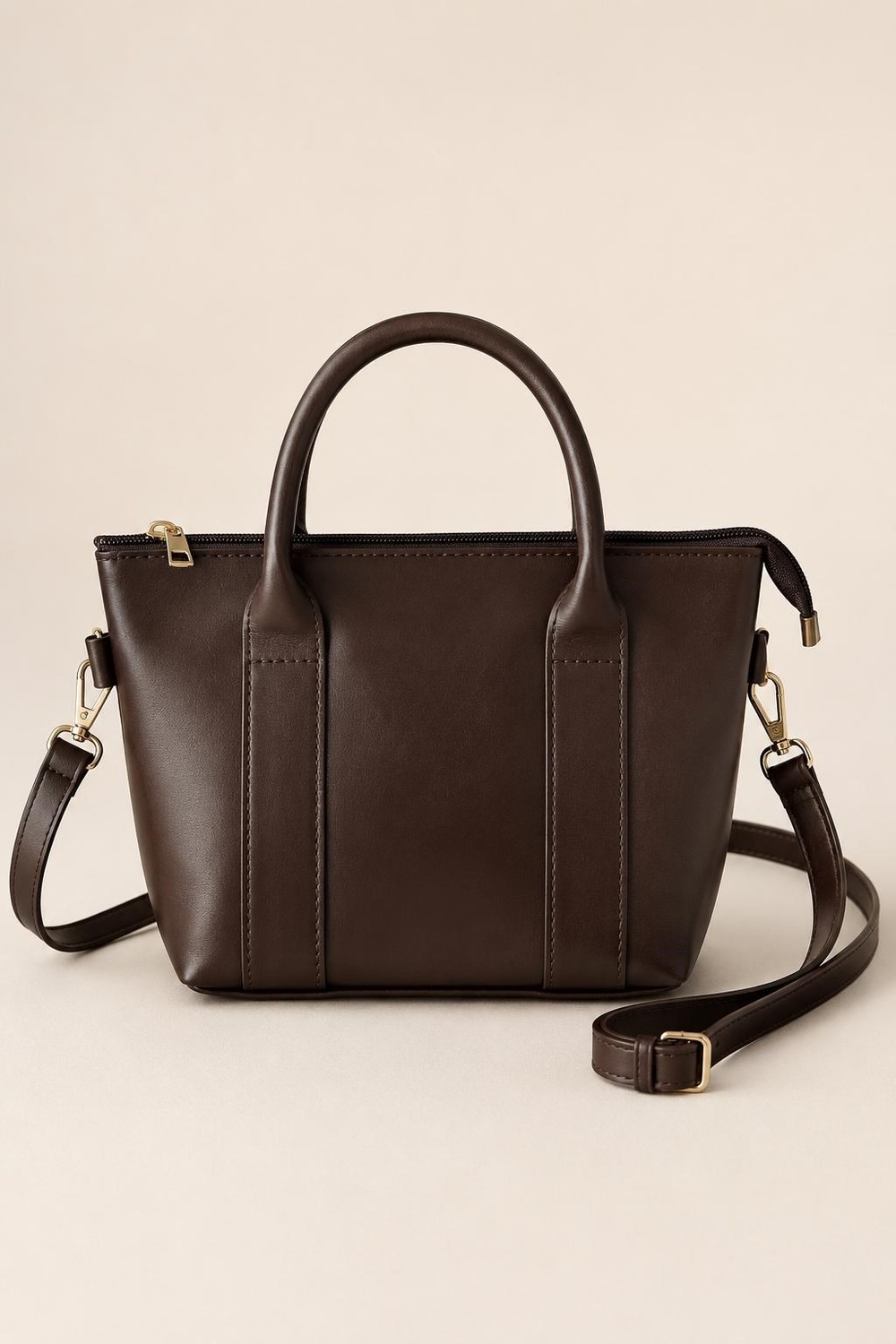 Kadın Mini Tote El ve Omuz Çantası Kahverengi