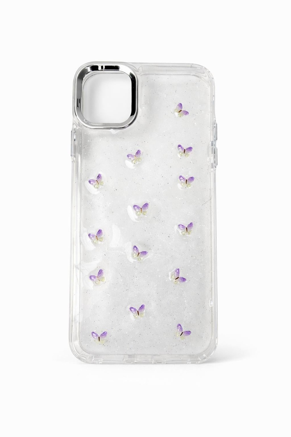 İphone 14 Uyumlu Şeffaf Kelebek Figürlü Kılıf
