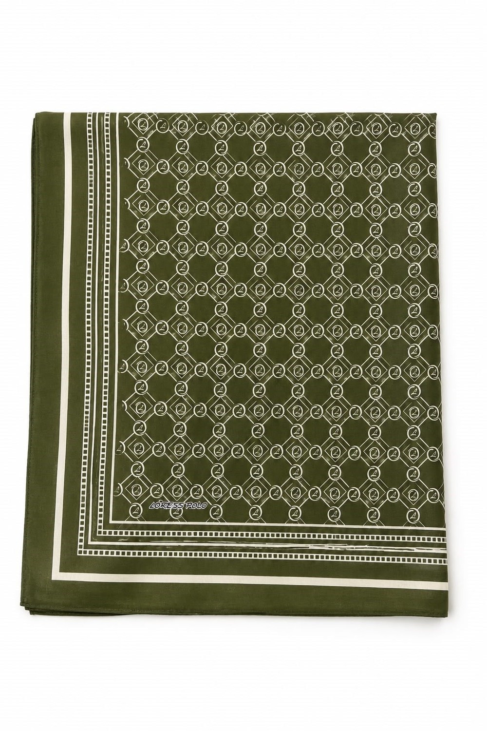 Kadın Monogram Desenli 180X70 Ölçülü Şal Yeşil
