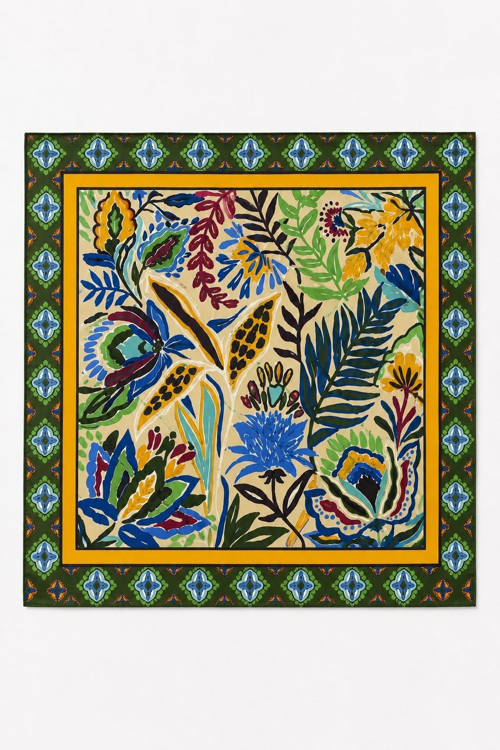 Kadın 45X45 Ölçülü Desenli Fular Karışık